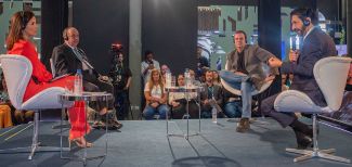 Prefeitos Eduardo Paes, do Rio de Janeiro, Ricardo Nunes, de São Paulo e Fuad Noman, de Belo Horizonte em debate sobre sustentabilidade e inclusão no Rio Construção Summit