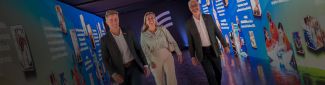 Convidados no túnel do tempo da Firjan na posse de Luiz Césio Caetano