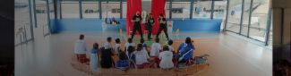 Apresentação de arte para alunos